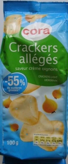 Cora Crackers allégés saveur crème oignons packshot