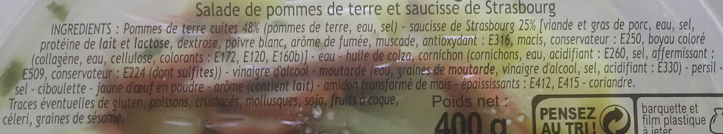 Cora Salade strasbourgeoise packshot
