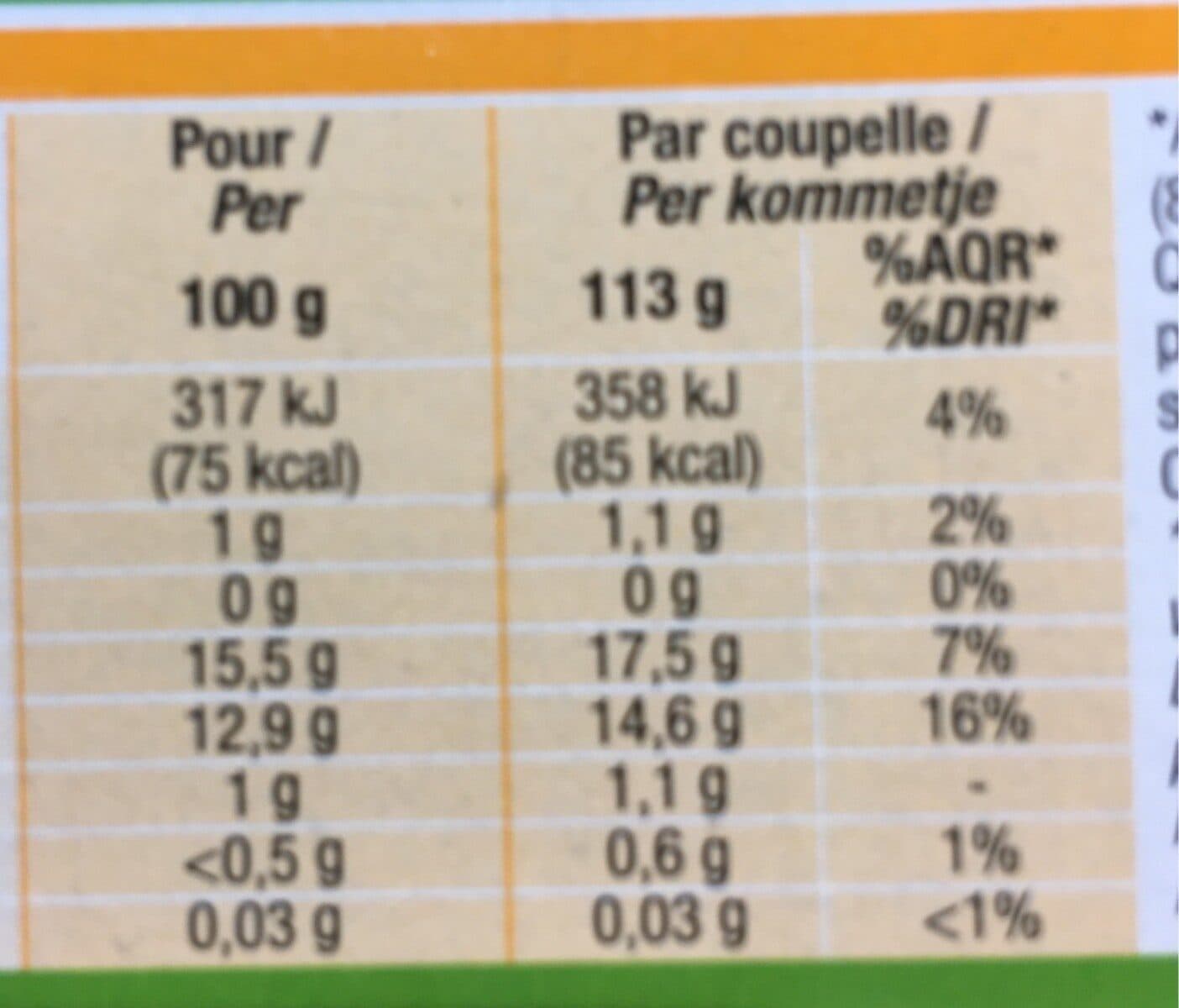 Cora Coupelles d'Ananas packshot