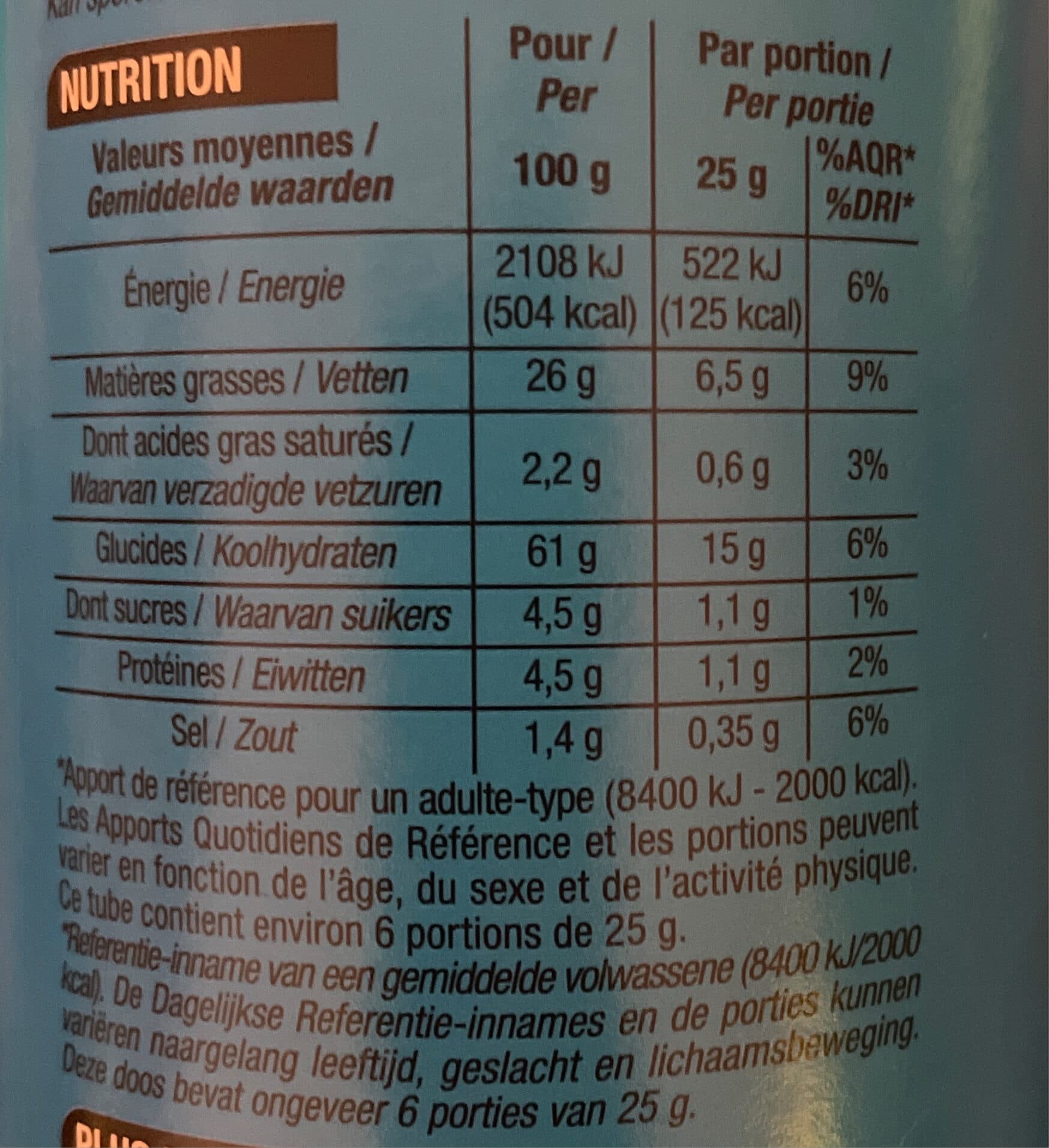 Cora Tuiles salées packshot