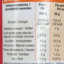 Cora Tuiles goût paprika packshot