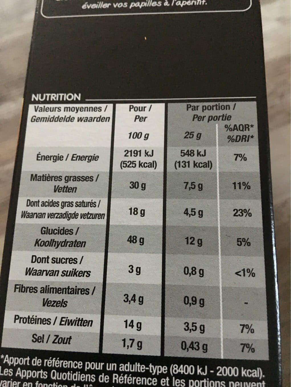 Cora Flûte Gruyère et Pavot packshot