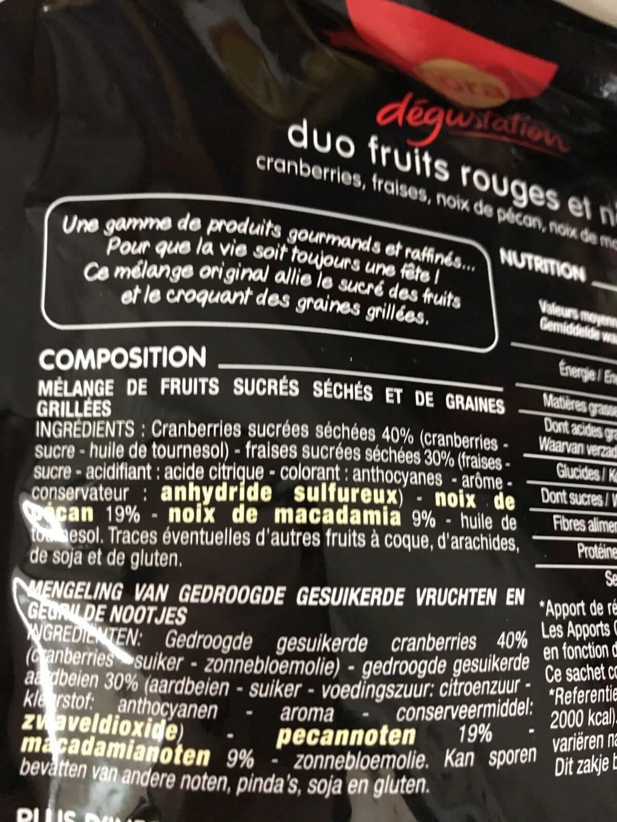Cora Duo Fruits rouges et noix packshot