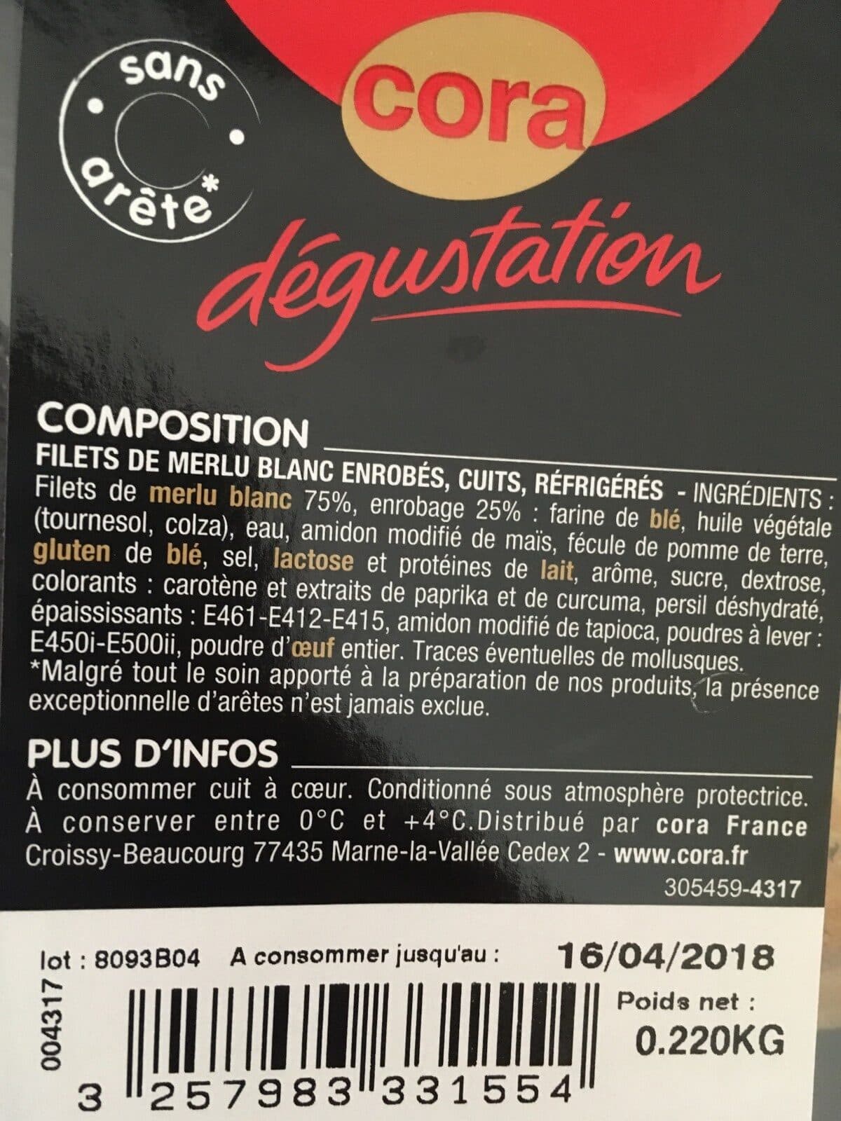 Cora Filet de Merlu Blanc Meunière packshot