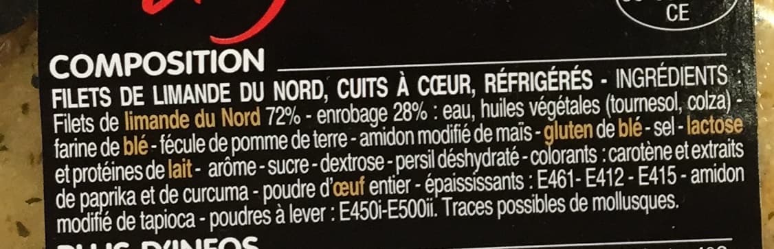 Cora Filets de Limande du Nord meunière packshot