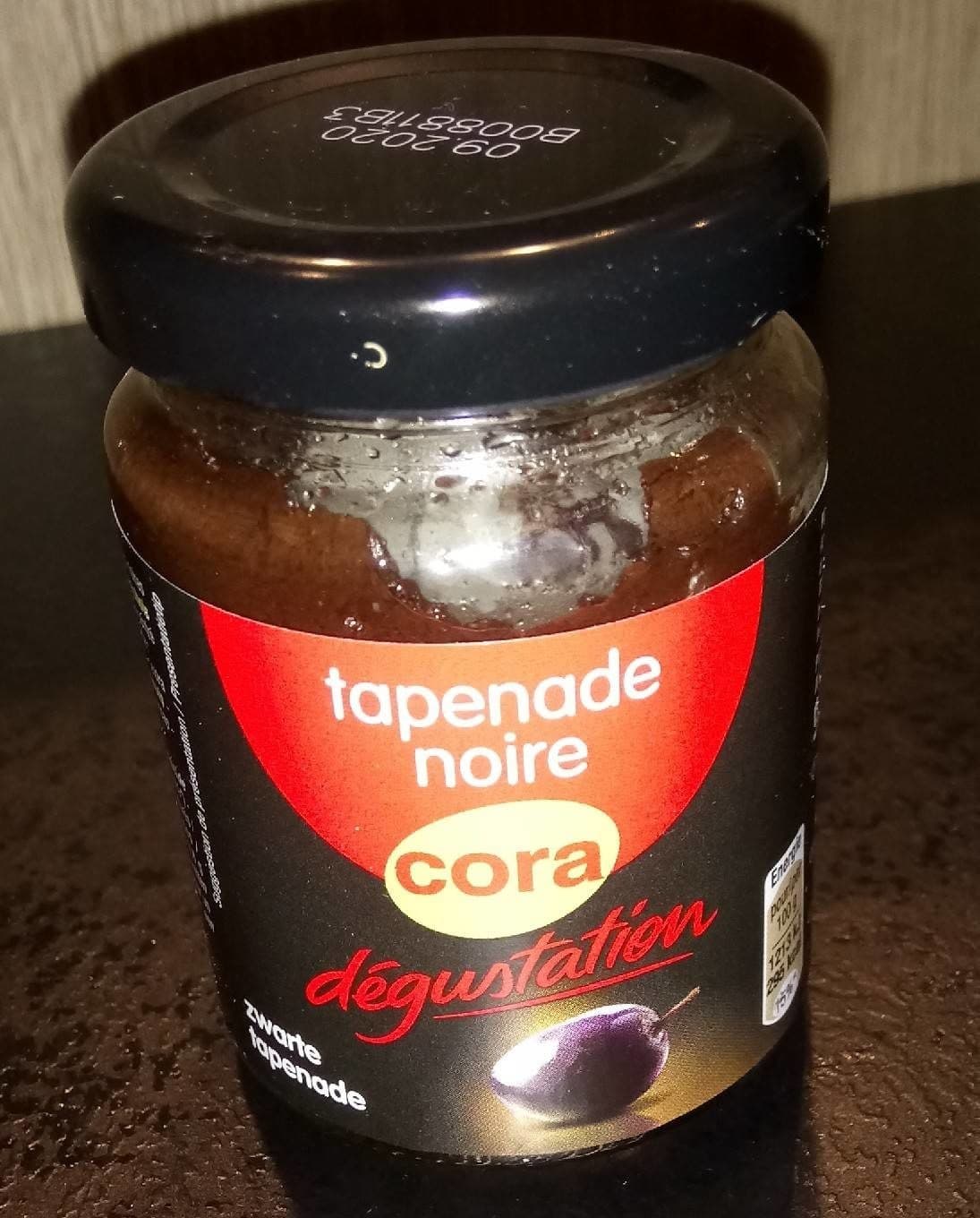Cora Tapenade noire dégustation packshot