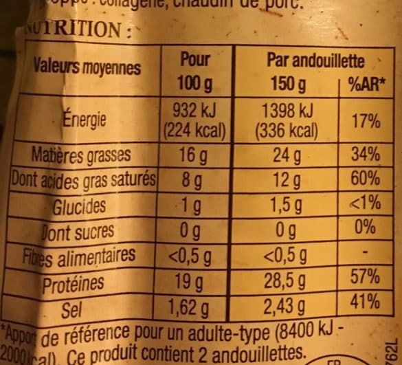 Patrimoine gourmand Andouillettes supérieures packshot