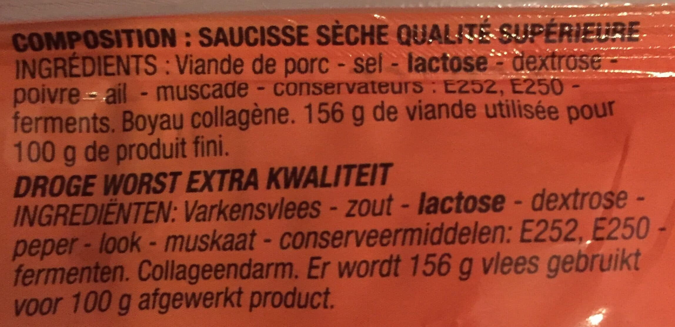 Cora Saucisse sèche packshot