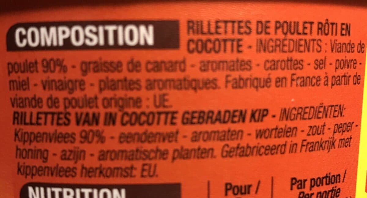 Cora Rillettes de Poulet Rôti en cocotte packshot