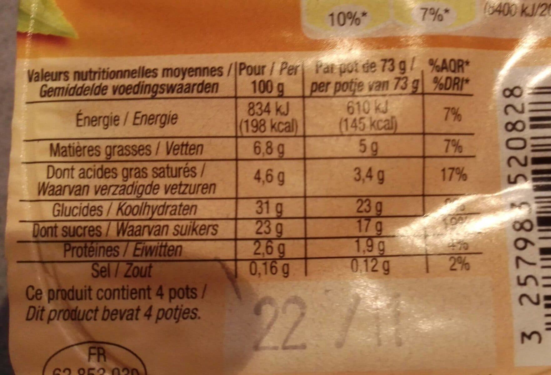 Cora Mousse à La Crème De Marrons 4X73 g packshot