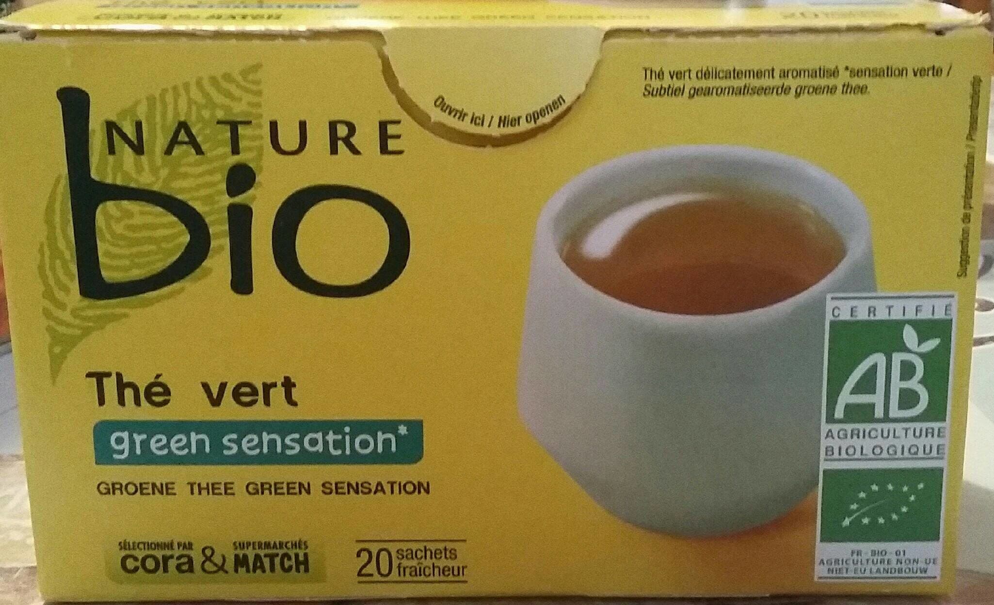 Nature bio Thé vert green sensation bio, 20 sachets packshot