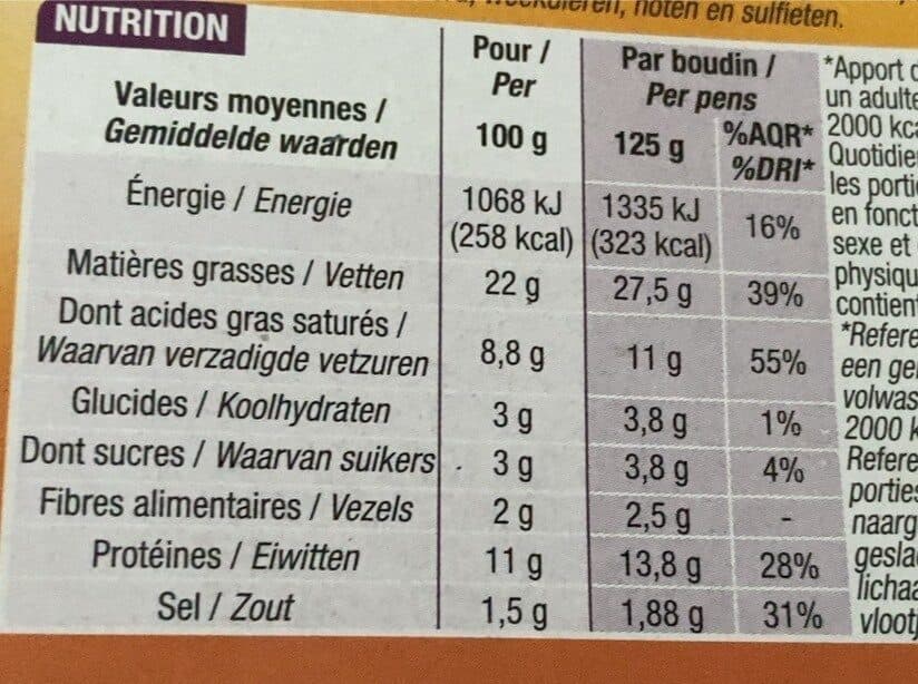 Cora Boudins noir aux oignons packshot