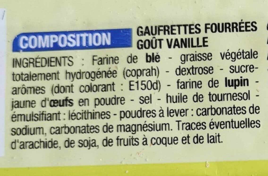 Cora Fines gaufrettes fourrés gout vanille packshot