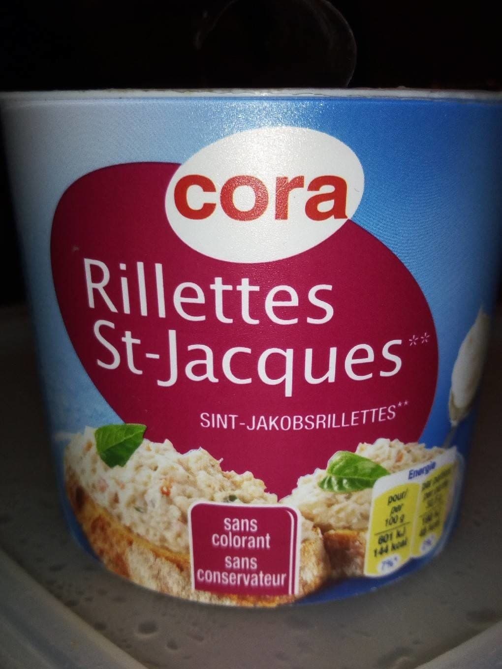 Cora Rillettes St-Jacques packshot