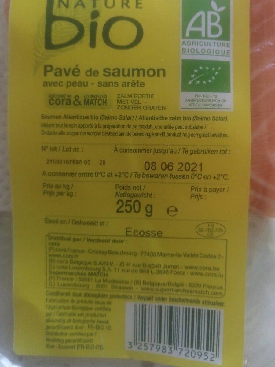 Nature Bio Pavé de saumon avec peau sans arête packshot