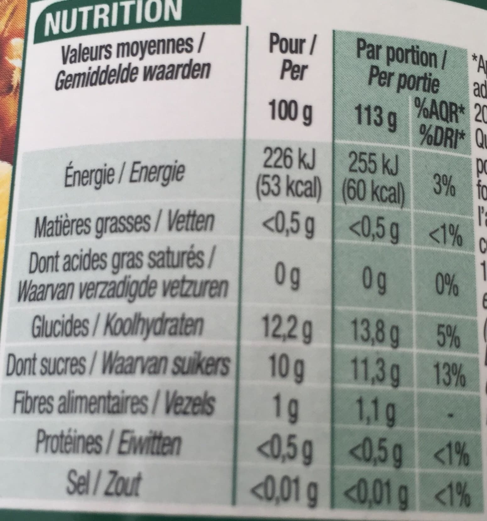 Cora Ananas en tranches packshot