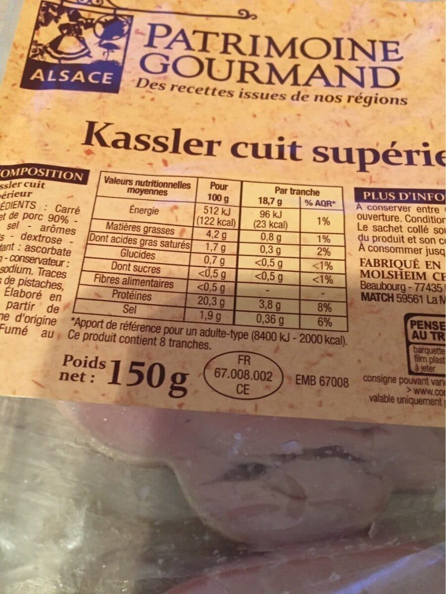 Patrimoine Gourmand Kassler Cuit packshot