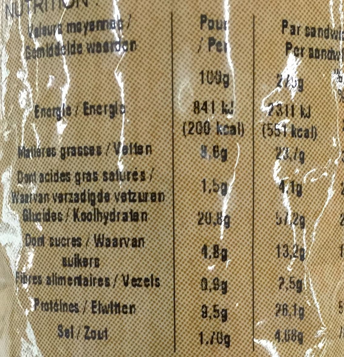 Cora Jambon Crudités packshot