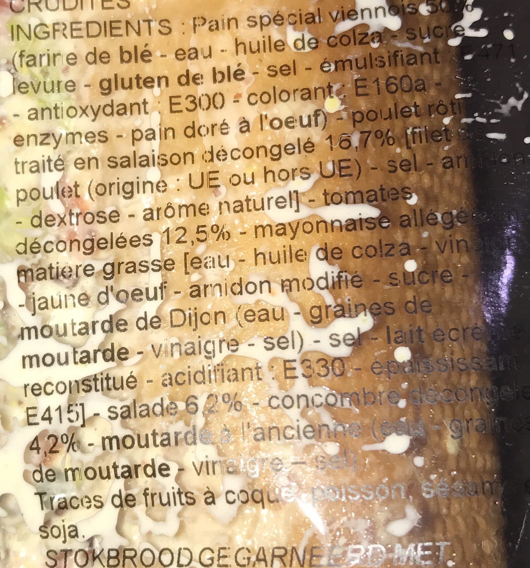 Cora Sandwich poulet crudités packshot