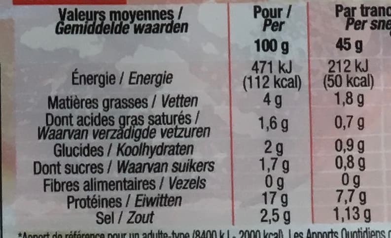 Cora Jambon choix sans couenne (lot de 2 sachets de 10 tranches) packshot