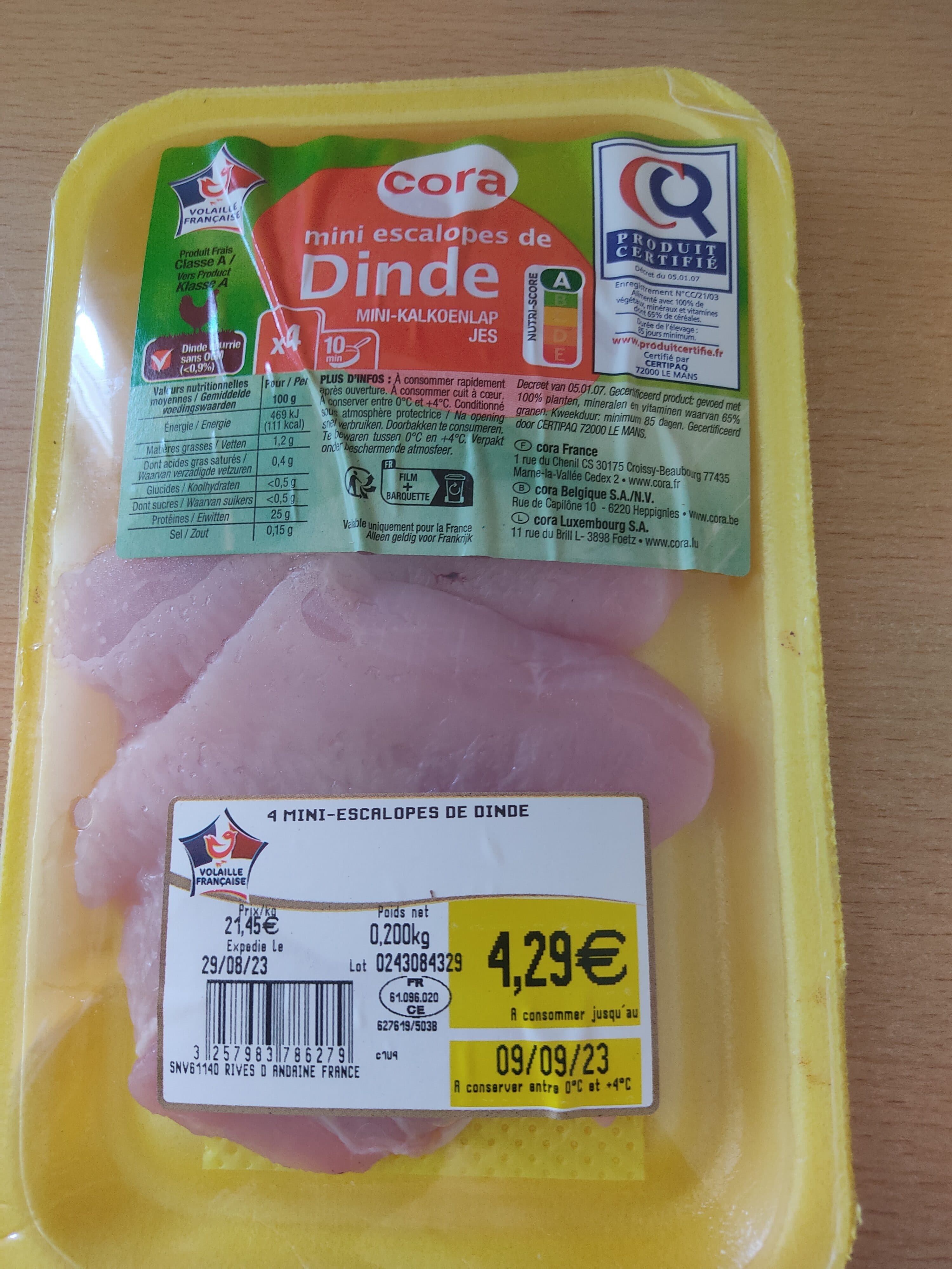 Cora Escalope de Dinde packshot