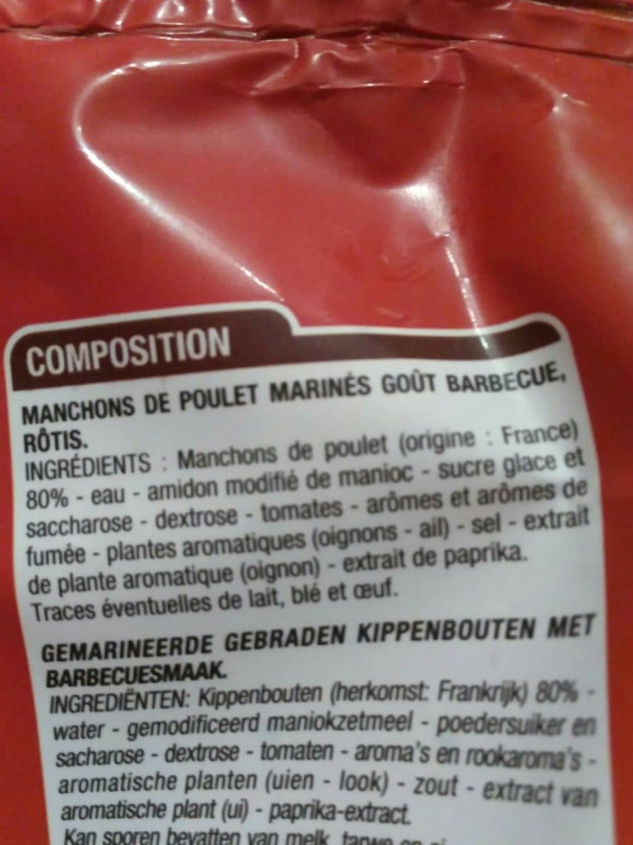 Cora Manchons de poulet rôtis goût barbecue packshot