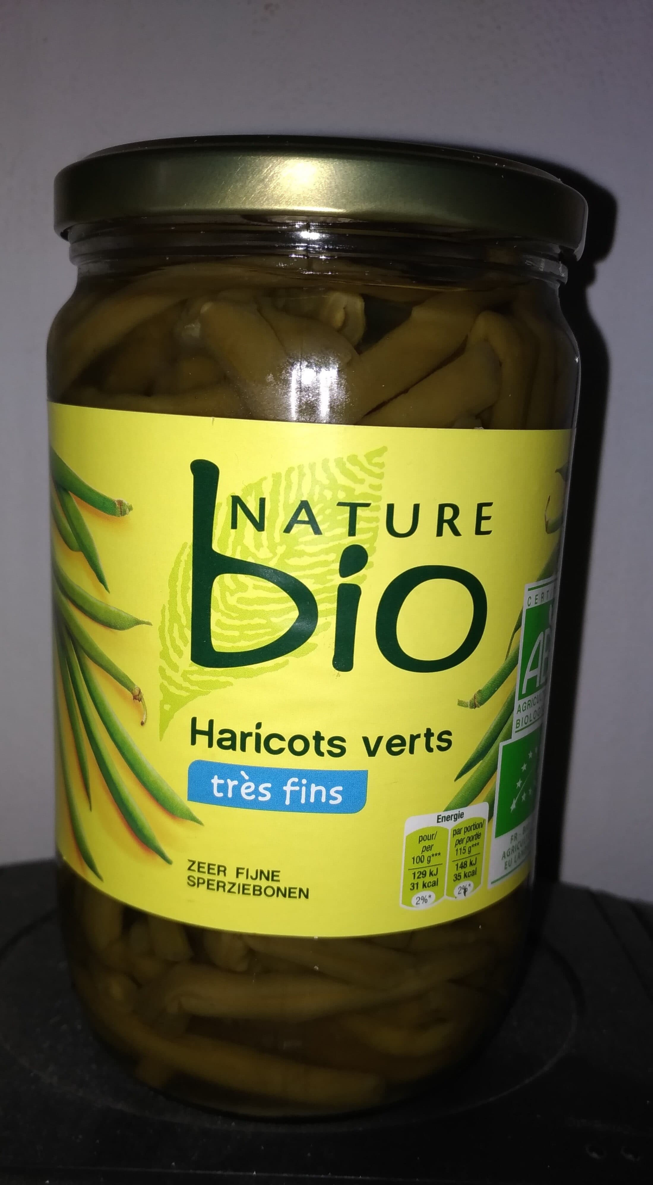 Nature bio Haricots verts très fins Bio packshot