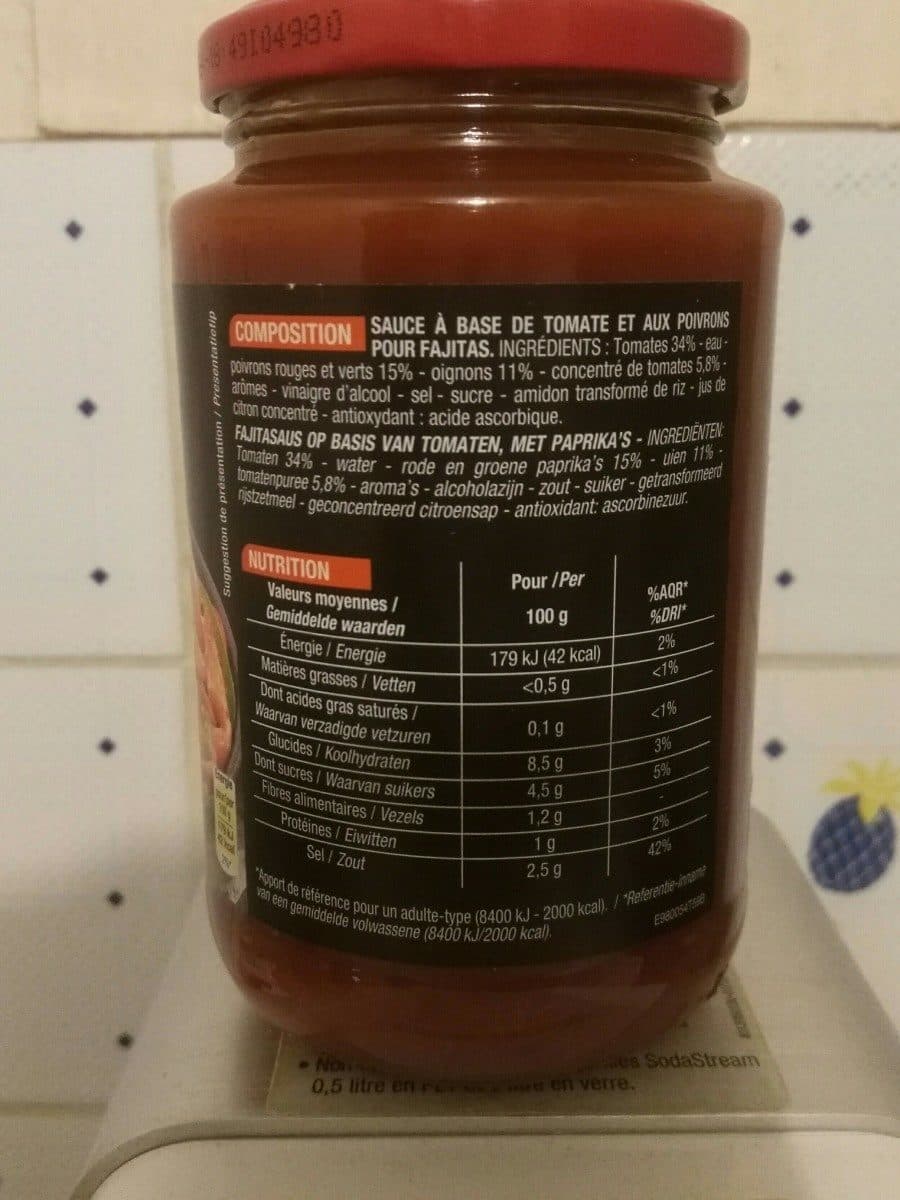 Cora Sauce à cuisiner pour Fajitas douce, 430g packshot