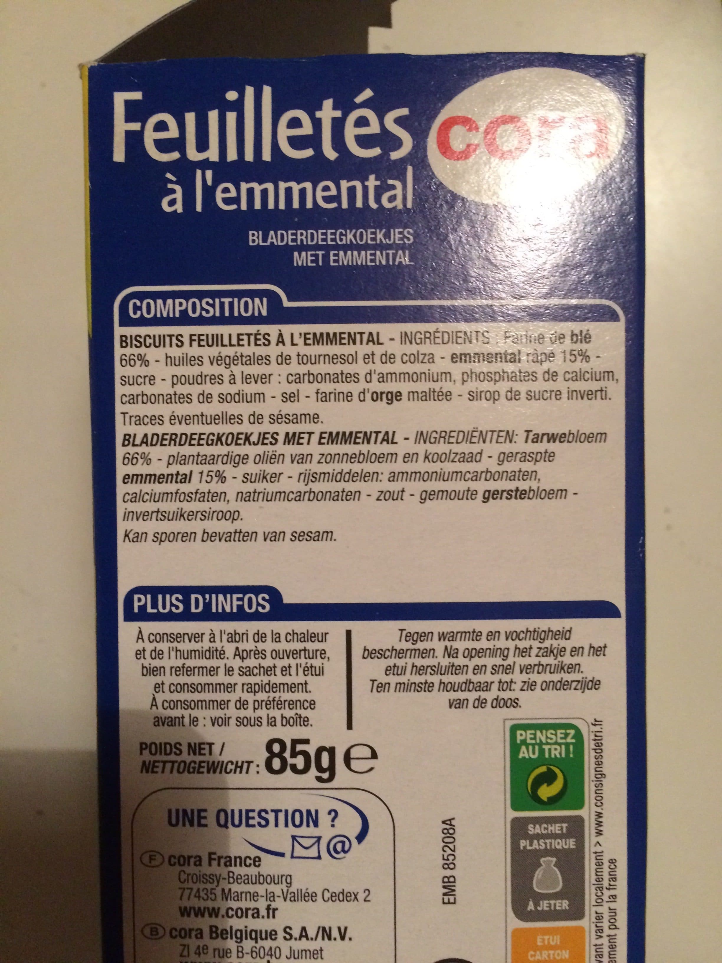 Cora Feuilletés à l'Emmental packshot