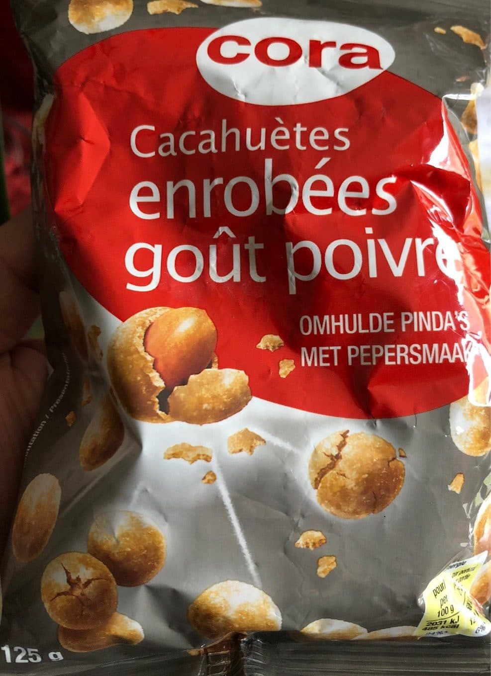 Cora Cacahuètes enrobées goût poivre packshot