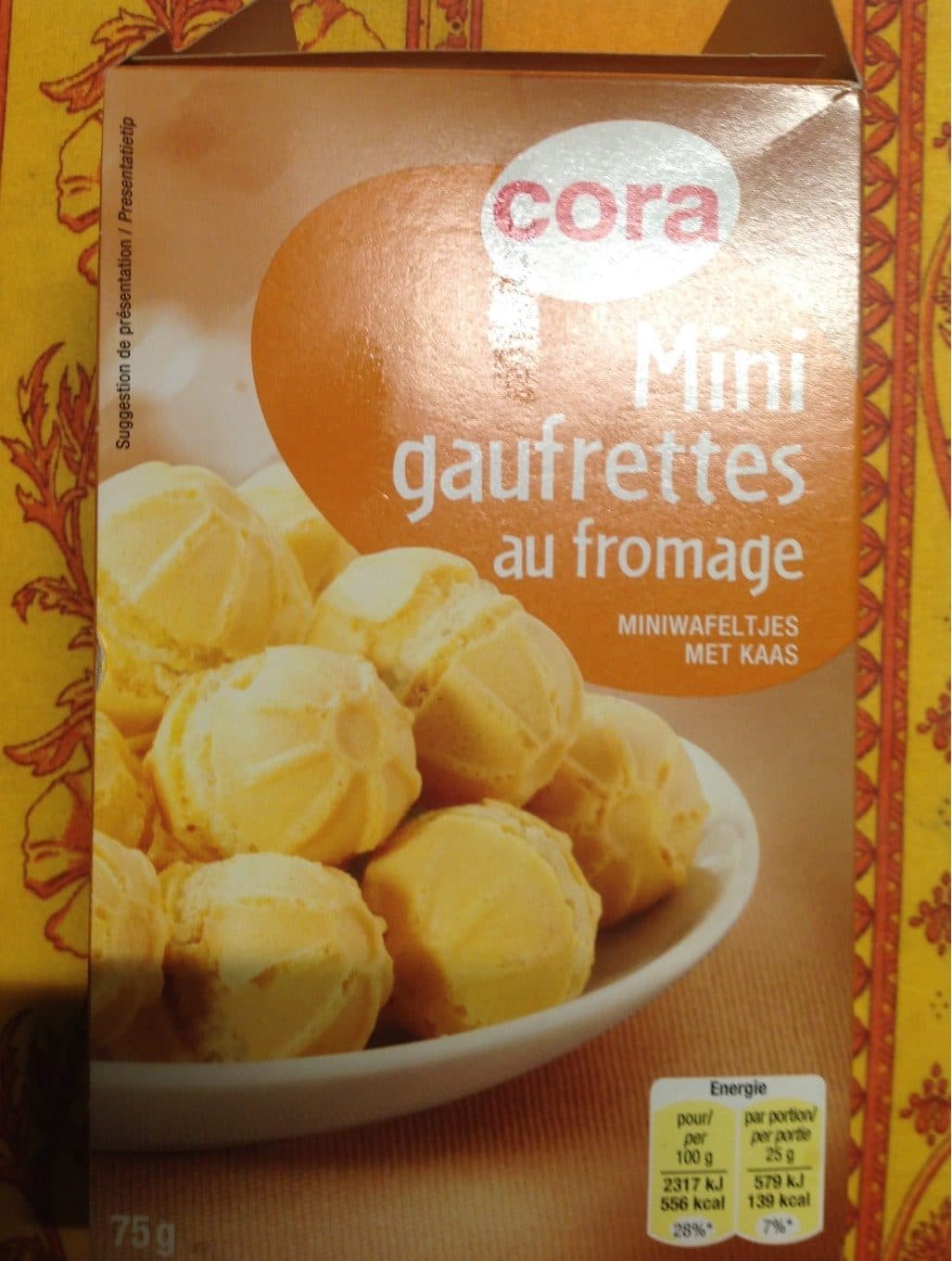 Cora Mini gaufrettes au fromage packshot
