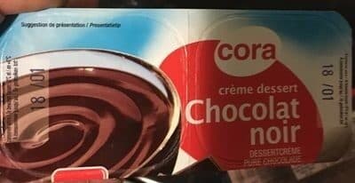 Cora Crème dessert chocolat noir packshot
