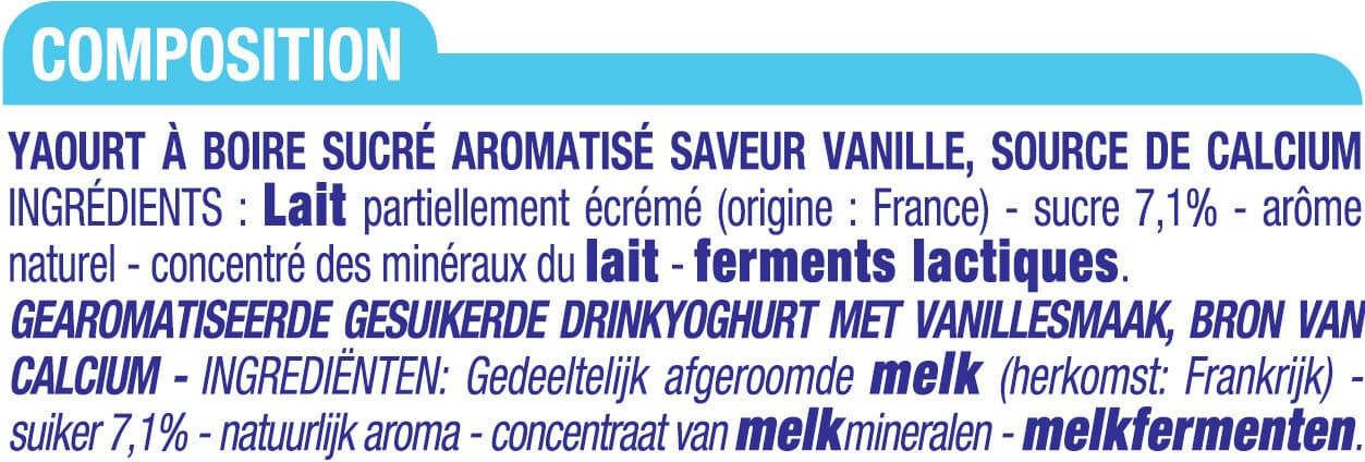 Cora Yaourt à boire vanille packshot