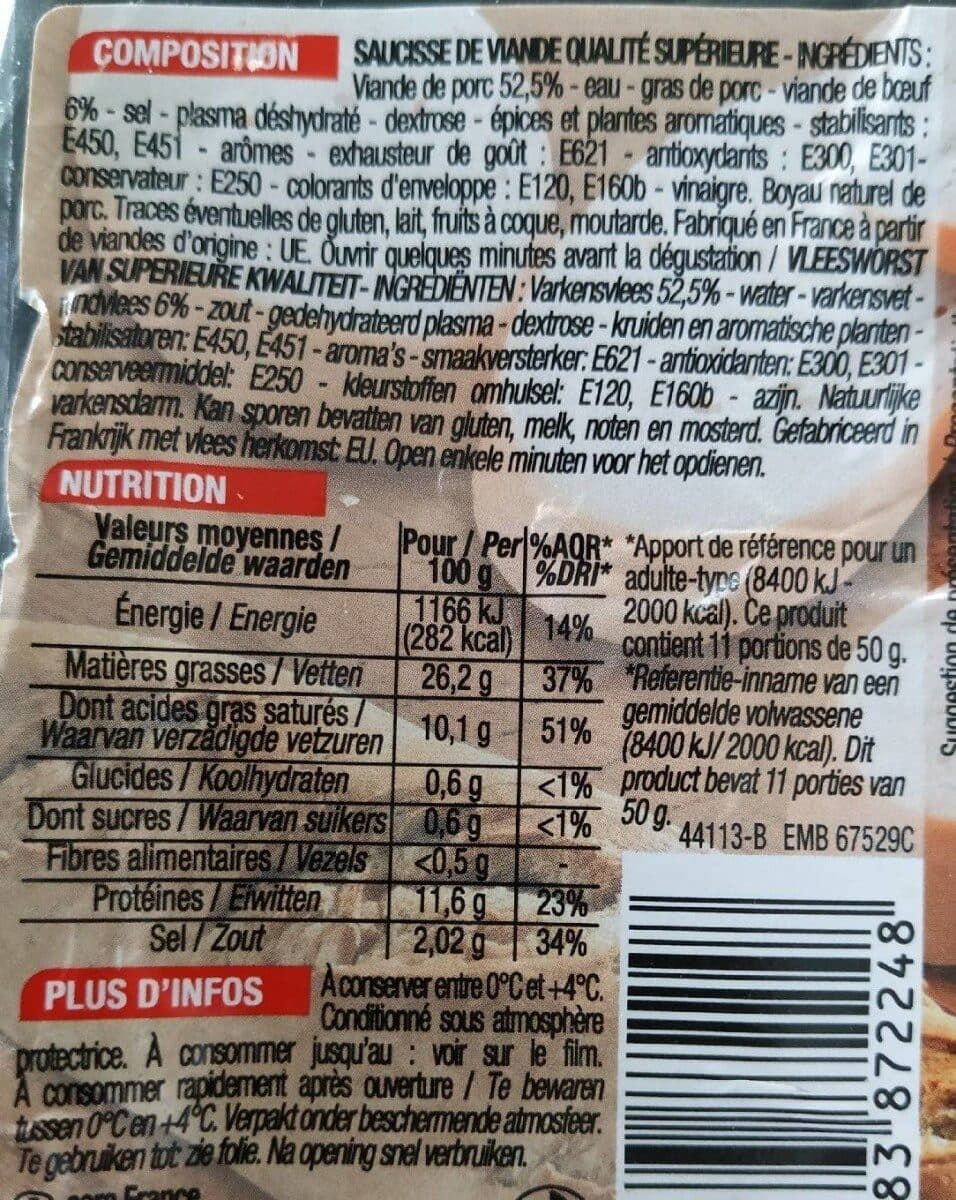 Cora Saucisse de viande packshot