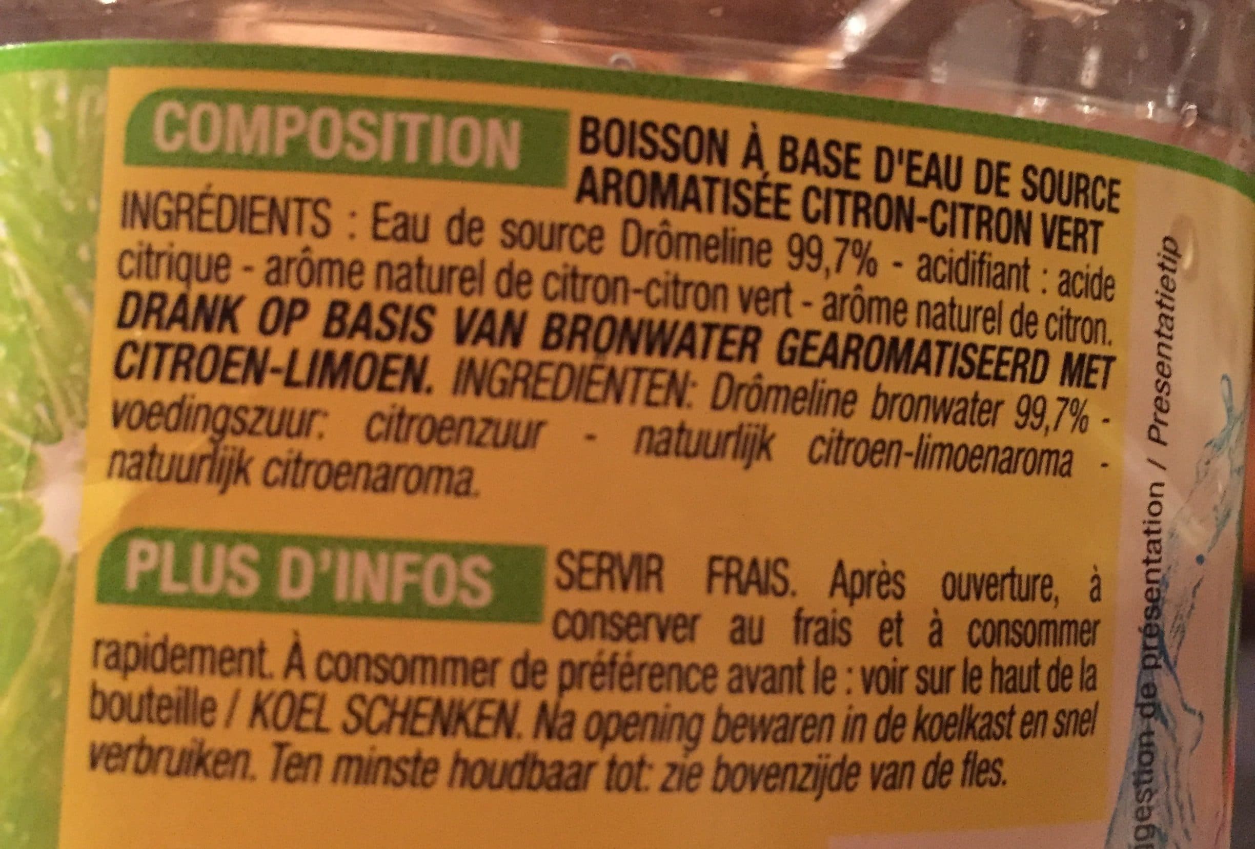 Cora Eau aromatisé citron citron vert packshot