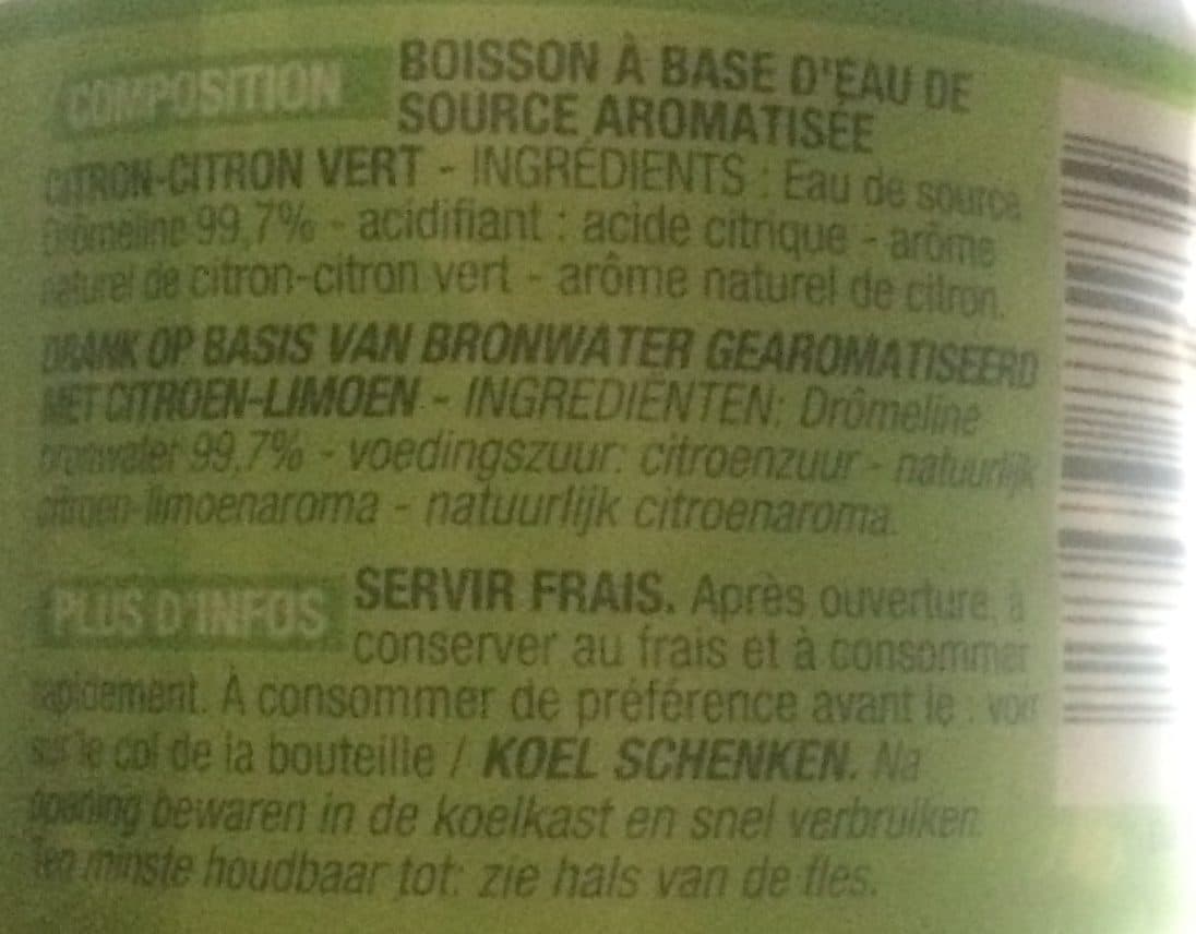 Cora Eau aromatisée citron citron vert packshot