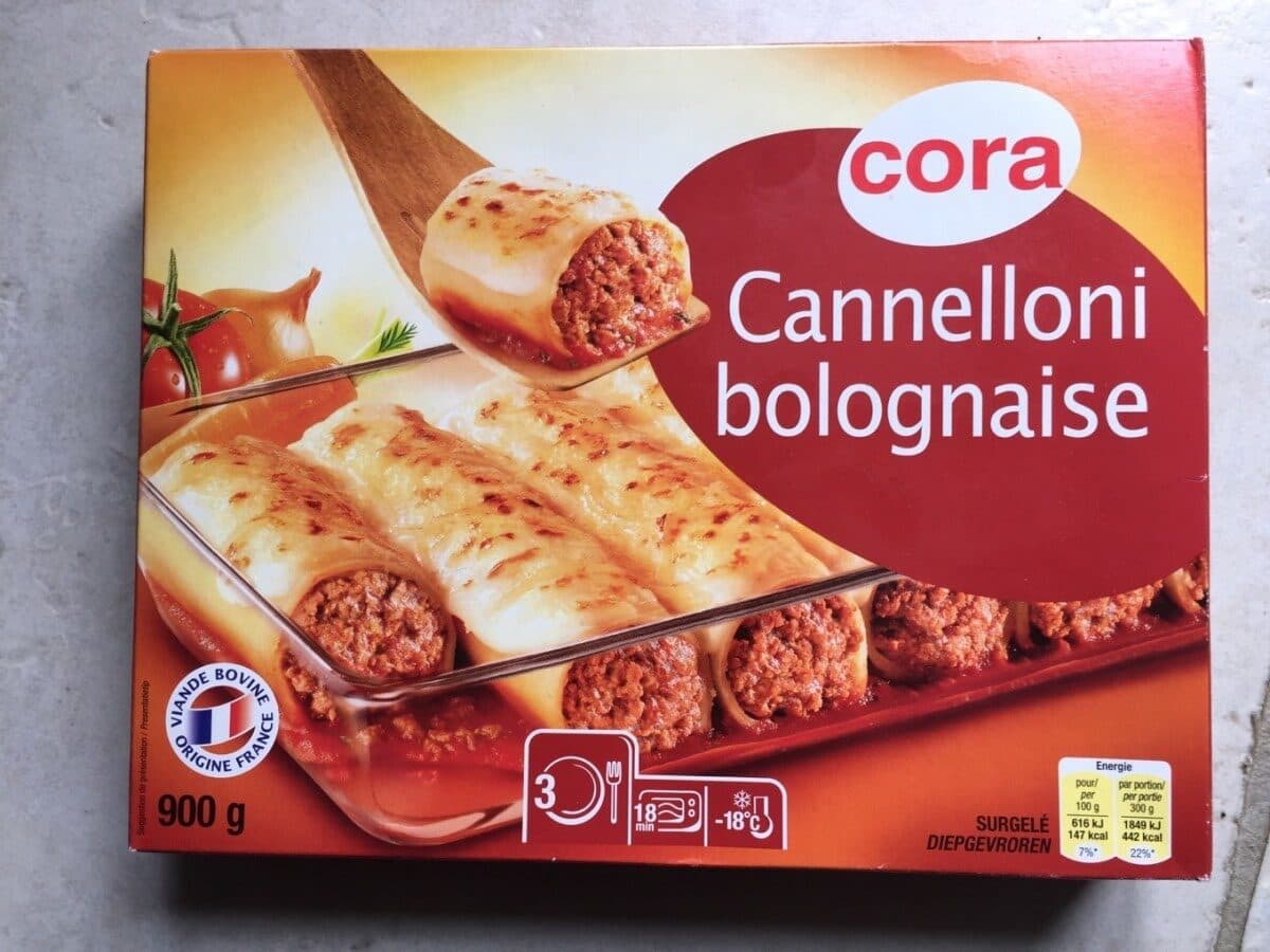 Cora Cannellonis bolognaise surgelés packshot