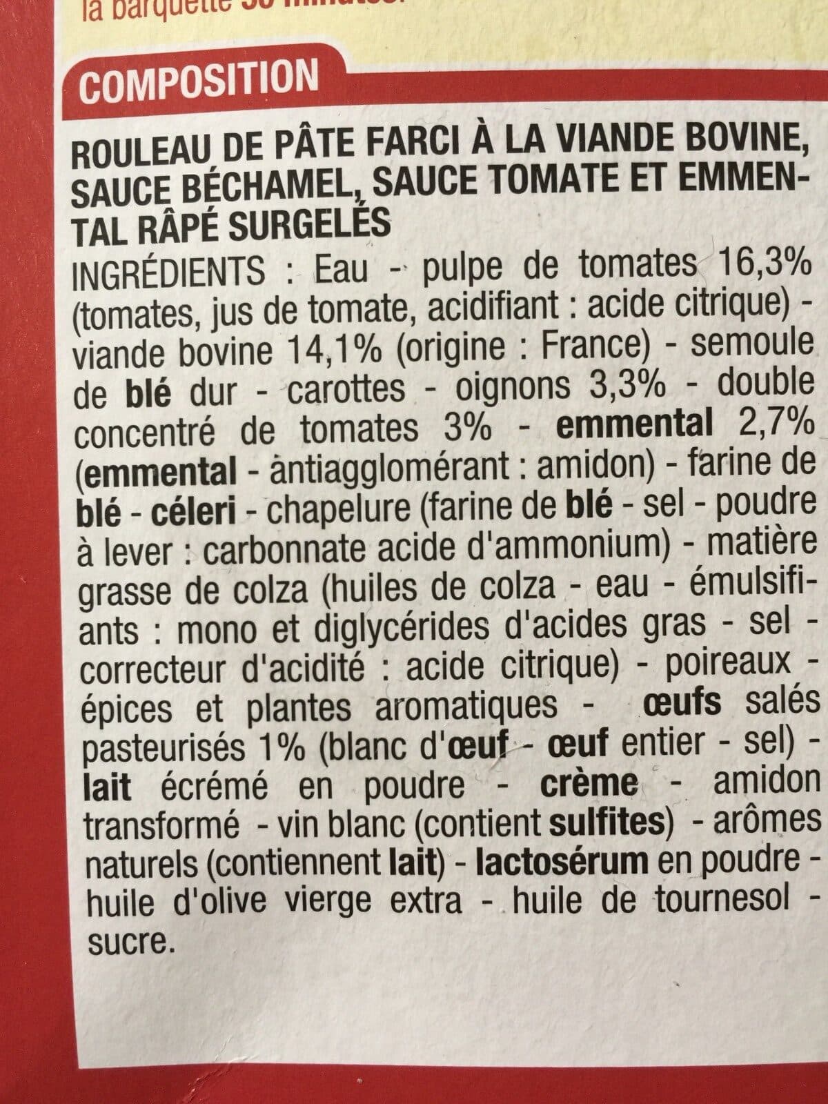 Cora Cannellonis bolognaise surgelés packshot