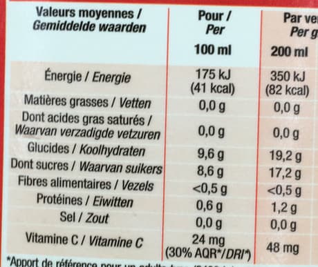 Cora Pur jus Orange d'Espagne packshot