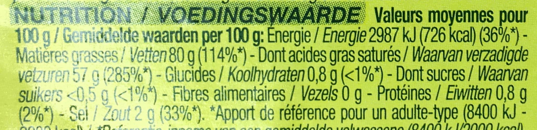 Nature Bio Beurre de baratte demi-sel packshot