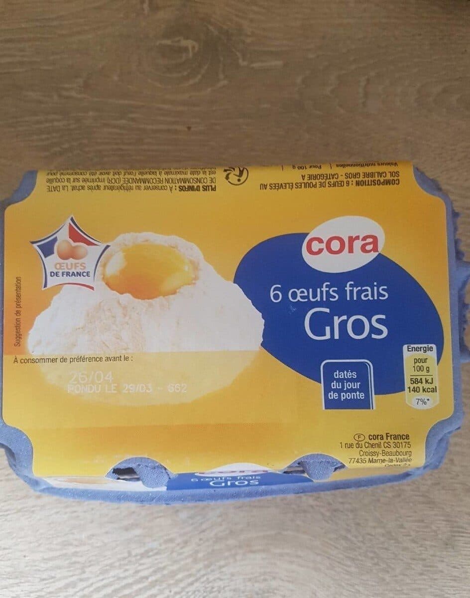 Cora Oeufs poules élevées au sol *6 packshot
