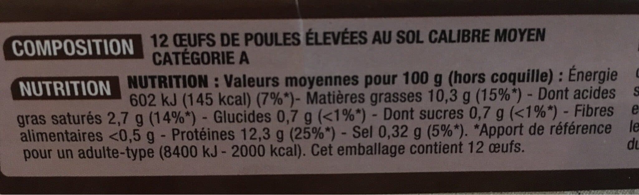 Cora Oeufs de poules élevées au sol packshot