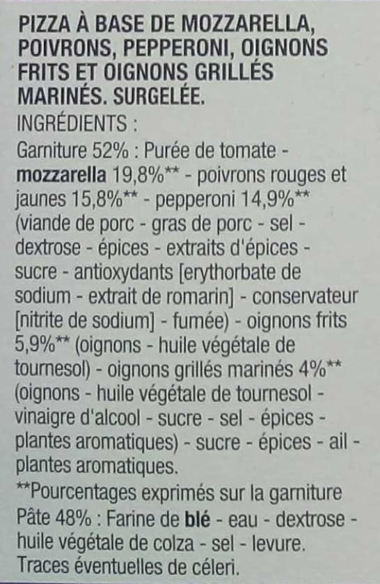 Cora Pizza Pepperoni cuite sur pierre packshot