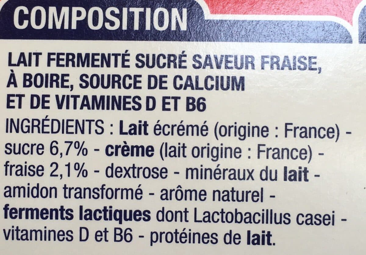 Cora Lait fermenté fraise packshot