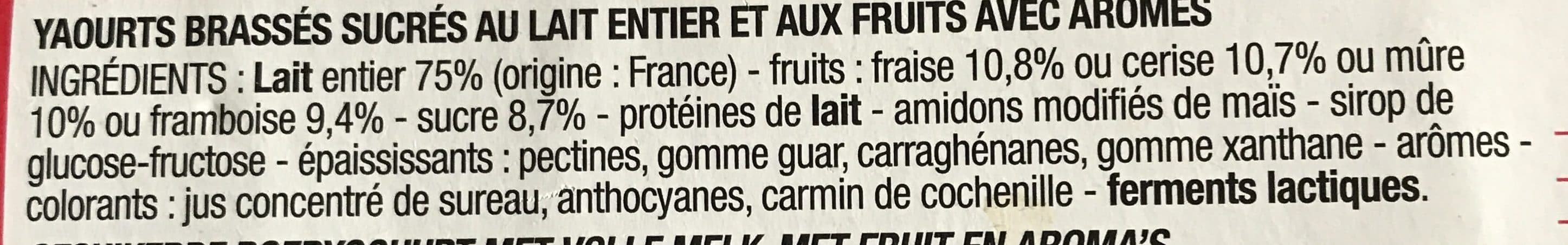 Cora Yaourt Fruits Rouge, 8x125g packshot