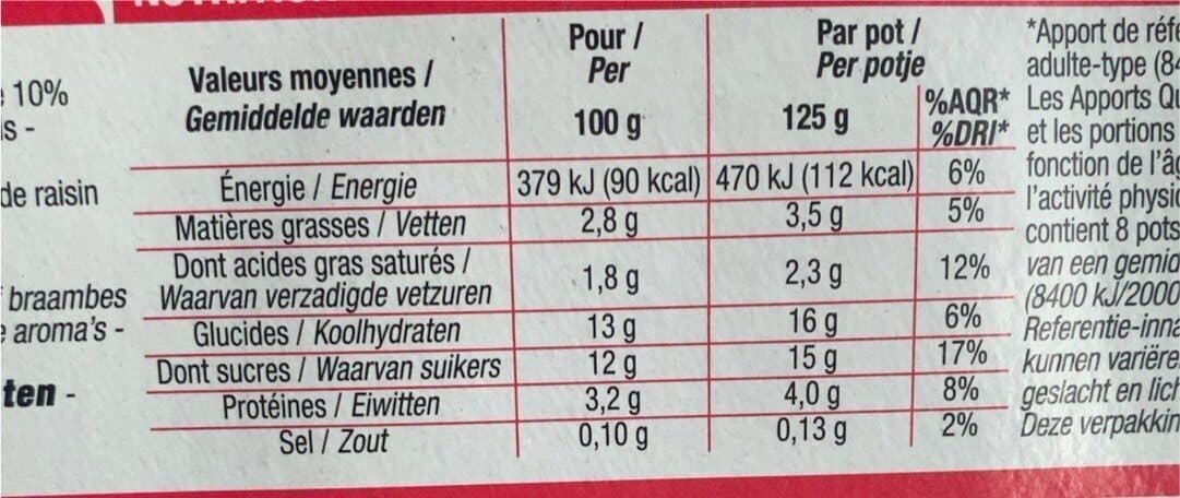 Cora Yaourt Fruits Rouge, 8x125g packshot