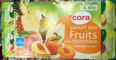 Cora Yaourt aux Fruits avec morceaux (8 pots) packshot