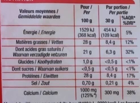 Cora Emmental Français râpé packshot