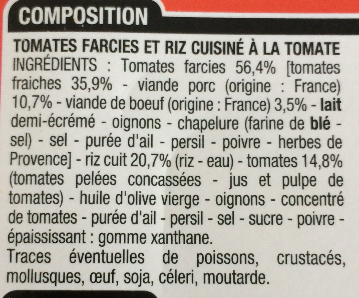 Cora Tomates farcies riz cuisiné packshot