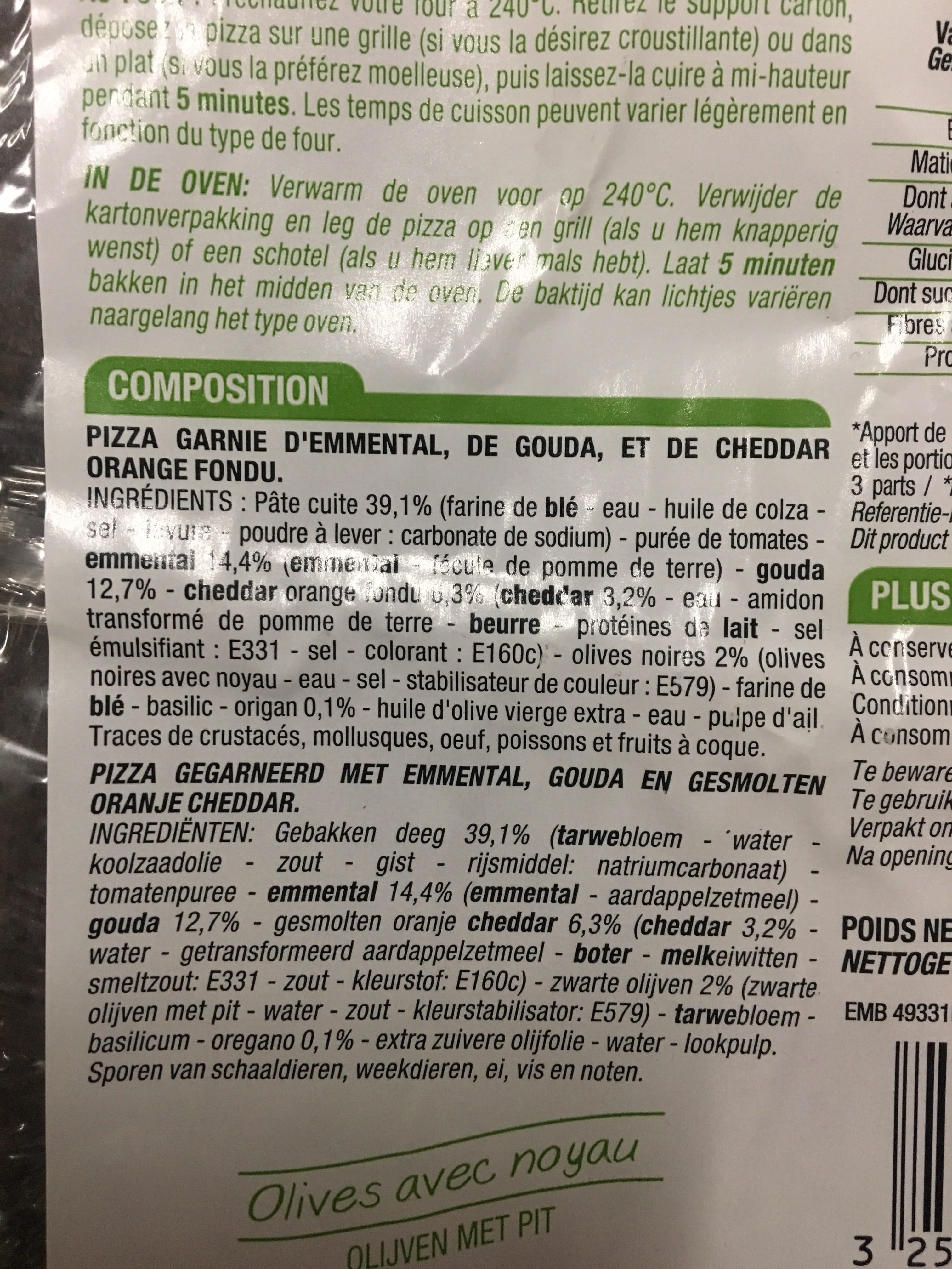 Cora Pizza 3 Fromages packshot